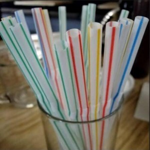 300 PCS Home Drinking Straws Flat Mouth Thick Straws 11 X 210 MM Straight Tube UK Multi Colored Striped Flexible Bulk Straws for Parties 300pc Beverage Shops Home Bar 