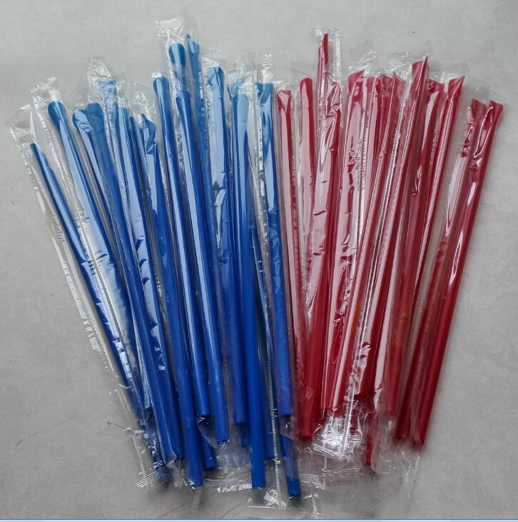 Sunset 10.25 wrapped red spoon straws 300ct 